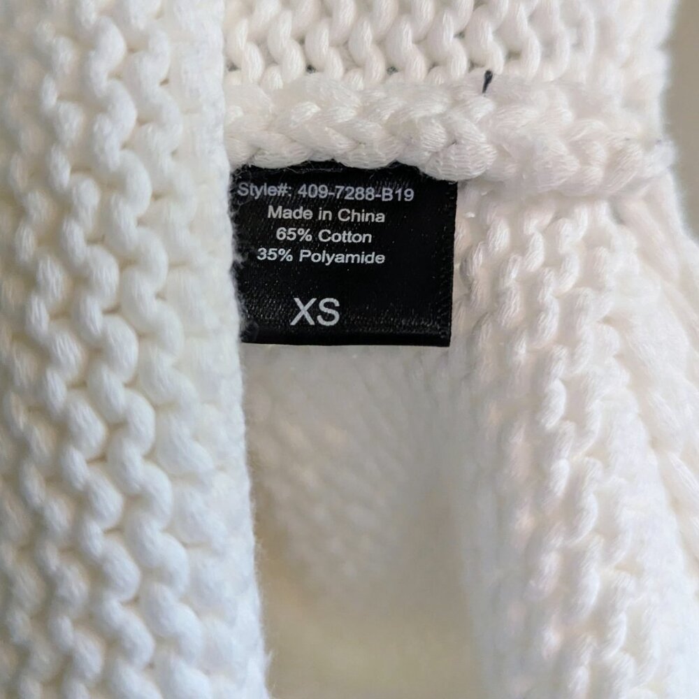 Jenni Kayne chunky crewneck cotton sweater in ivory white Size XS NWOT - Picture 8 of 11